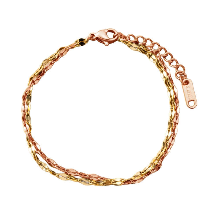 ゴールド×ピンクゴールド | サージカルステンレス 金属アレルギー対応 ブレスレット | CREAM-DOT