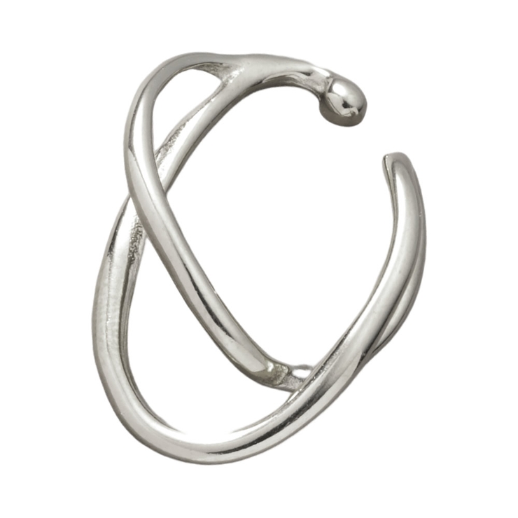 シルバー | ステンレス製 イヤーカフ 金属アレルギー | CREAM-DOT