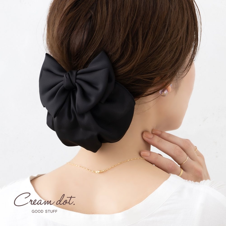 シニヨンネット バレッタ リボン | CREAM-DOT | 詳細画像1 