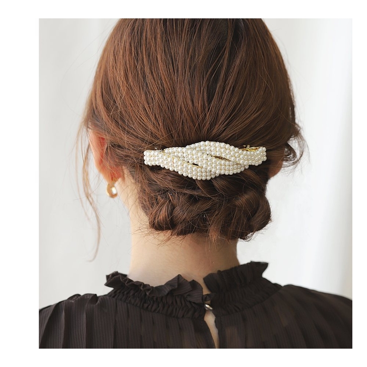 バレッタ ヘアクリップ 大きめ[品番：CRMA0008520]｜CREAM-DOT