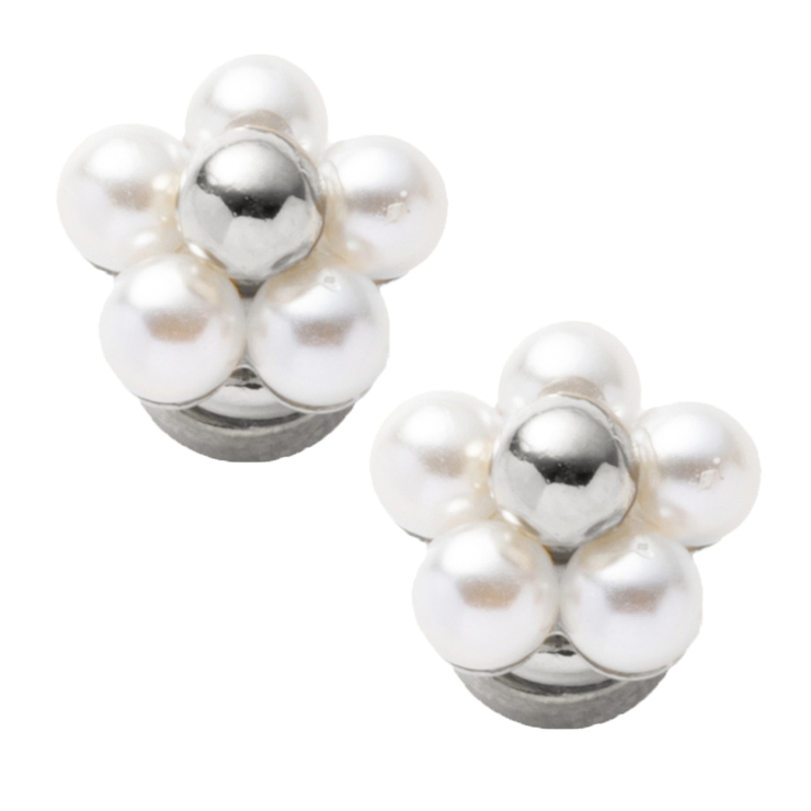 E：シルバー | 選べる9タイプ マグネットピアス 金属アレルギー | CREAM-DOT