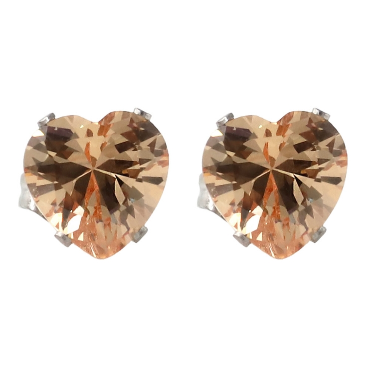 ハート：ベージュ×シルバー | ステンレス製 ピアス 金属アレルギー | CREAM-DOT