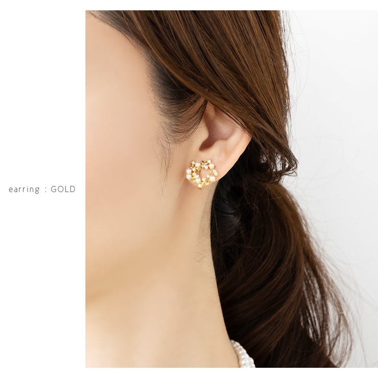 イヤリング ピアス 18kコーティング | CREAM-DOT | 詳細画像6 