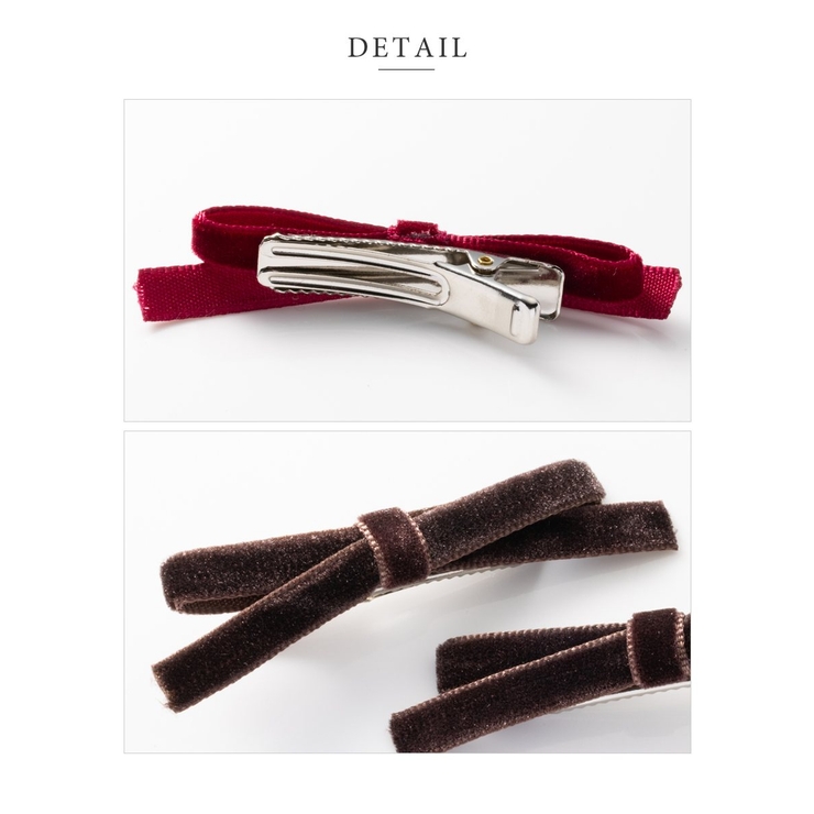 2点セット ヘアクリップ ベロア | CREAM-DOT | 詳細画像6 