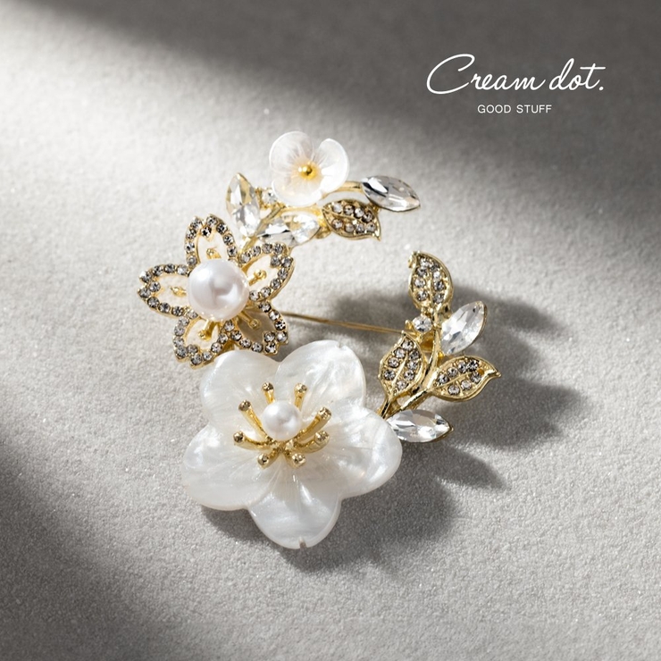 ブローチ シェル フォーマル | CREAM-DOT | 詳細画像1 