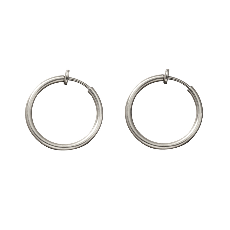 シルバー | ステンレス製 選べる6サイズ イヤリング | CREAM-DOT