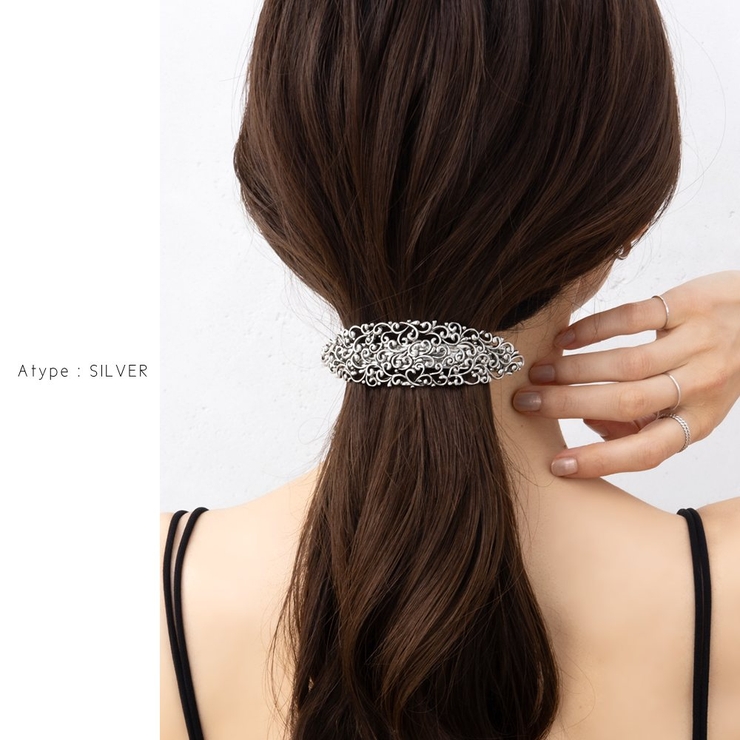 LELET NY ヘアーアクセサリー クリップ バレッタ シルバー LELET NY(レレットニューヨーク) ヘアアクセサリー(レディース