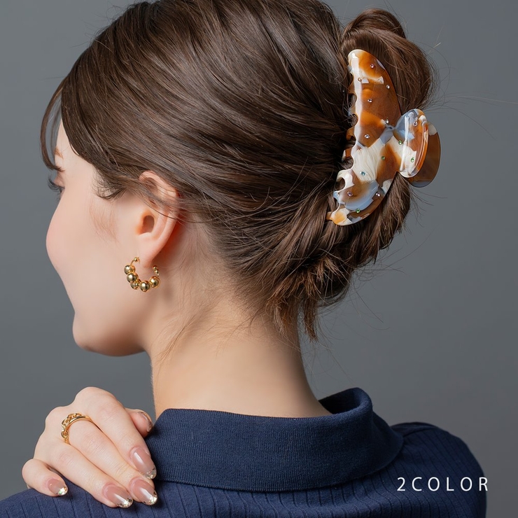 バンスクリップ ヘアクリップ マーブル | CREAM-DOT | 詳細画像1 
