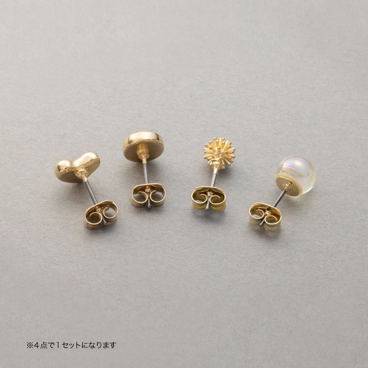 4点セット ピアス チタンポスト | CREAM-DOT | 詳細画像3 