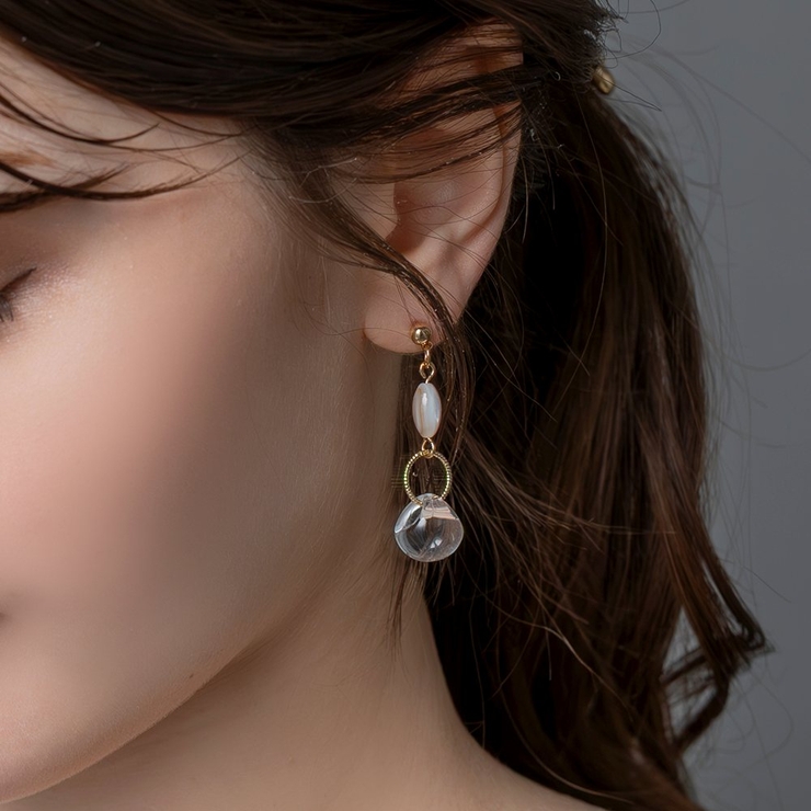 ピアス レディース クリアストーン | CREAM-DOT | 詳細画像7 