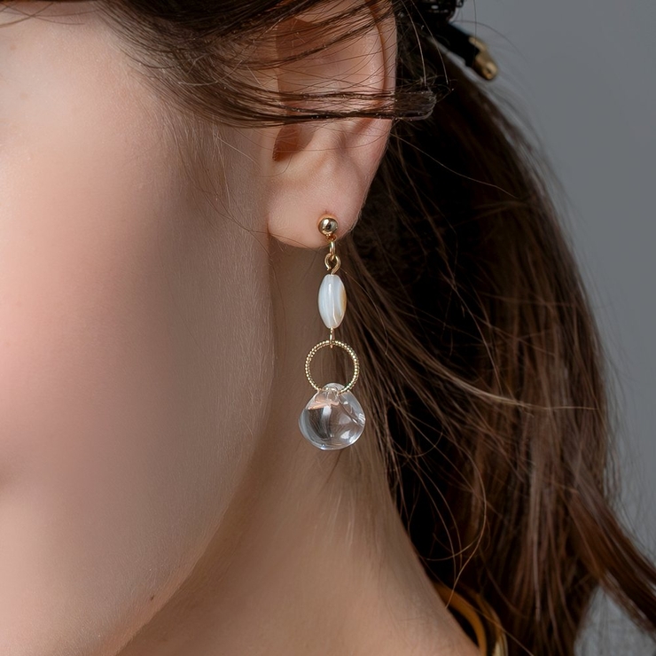 ピアス レディース クリアストーン | CREAM-DOT | 詳細画像1 