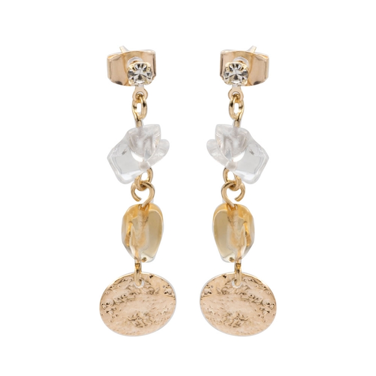 ベージュ | ピアス レディース 天然石 | CREAM-DOT