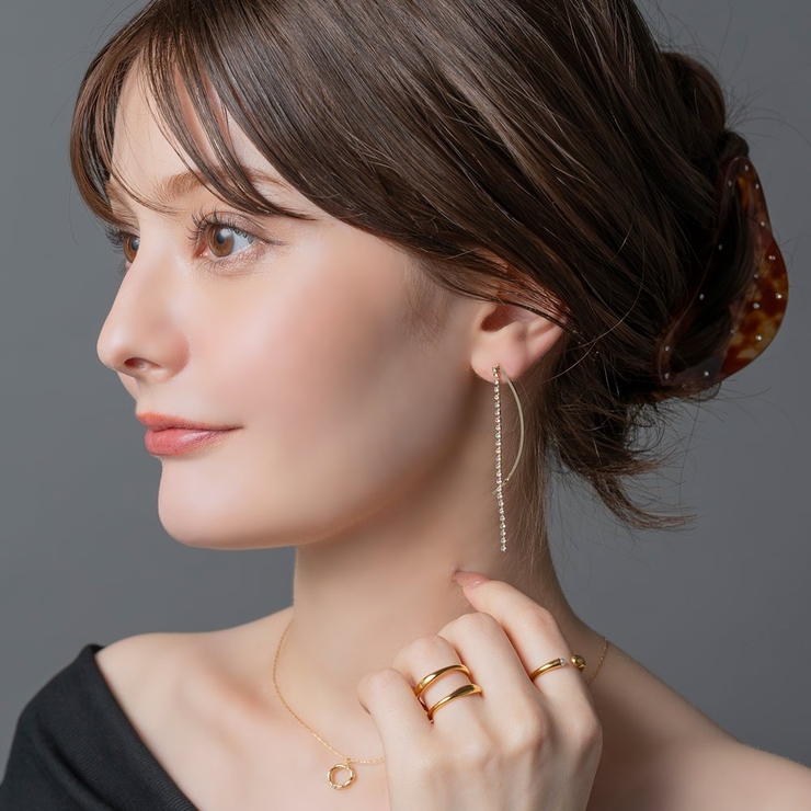 ピアス レディース ビジューライン | CREAM-DOT | 詳細画像6 