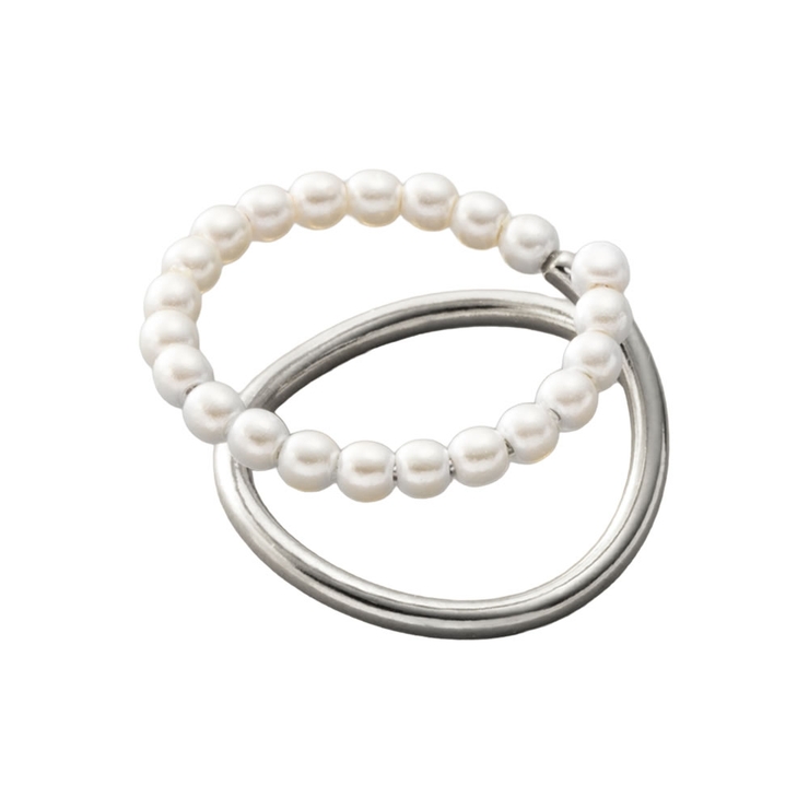 シルバー | イヤーカフ パール メタル | CREAM-DOT