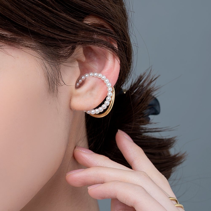 イヤーカフ パール メタル | CREAM-DOT | 詳細画像1 