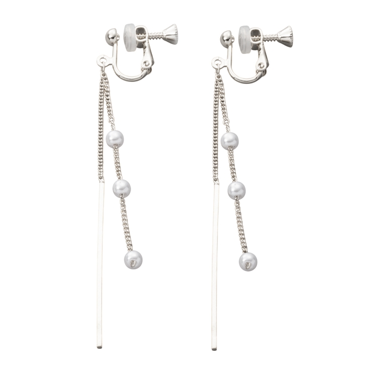 シルバー | イヤリング レディース ステーションパール | CREAM-DOT