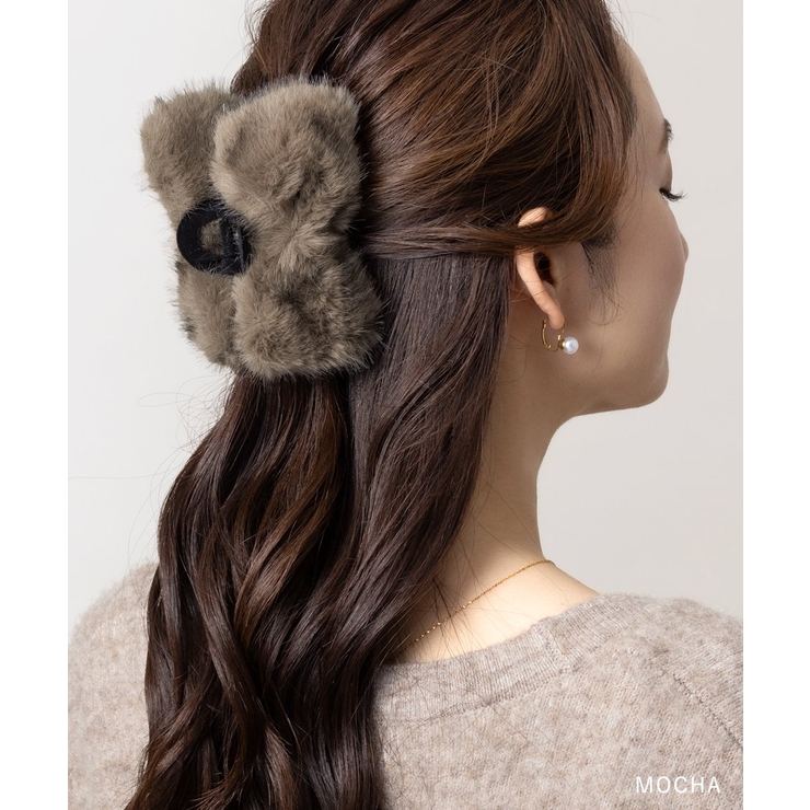バンスクリップ ヘアクリップ ファー | CREAM-DOT | 詳細画像8 