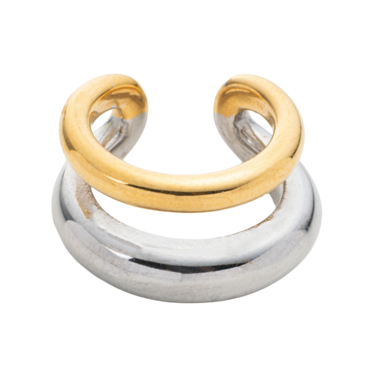 ミックス | ステンレス製 イヤーカフ 金属アレルギー | CREAM-DOT