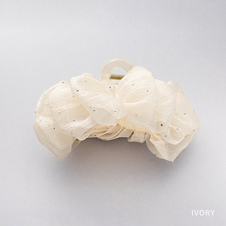 バンスクリップ ヘアクリップ シフォン | CREAM-DOT | 詳細画像5 