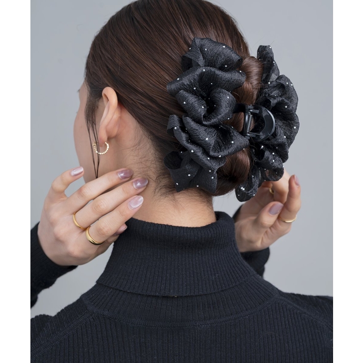 バンスクリップ ヘアクリップ シフォン | CREAM-DOT | 詳細画像9 