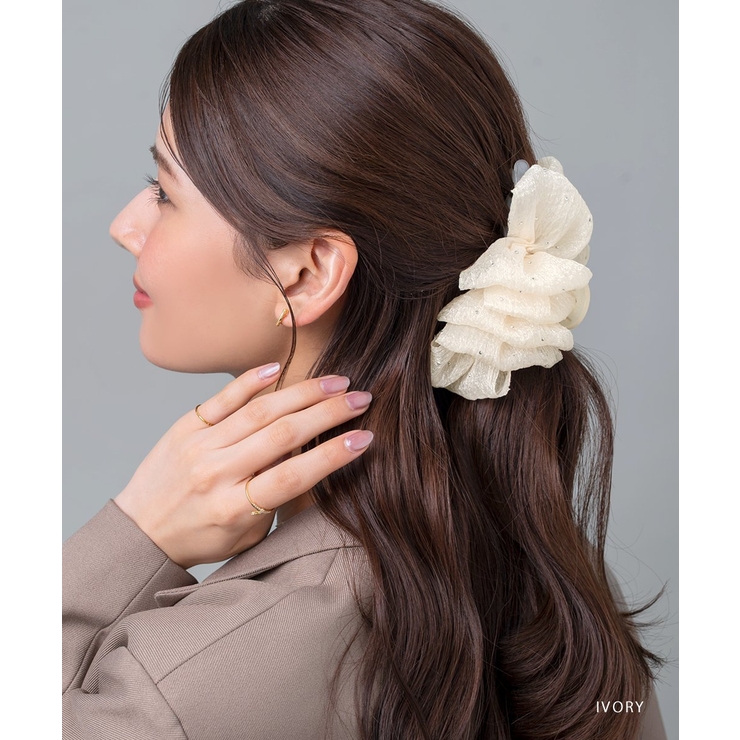 バンスクリップ ヘアクリップ シフォン | CREAM-DOT | 詳細画像10 