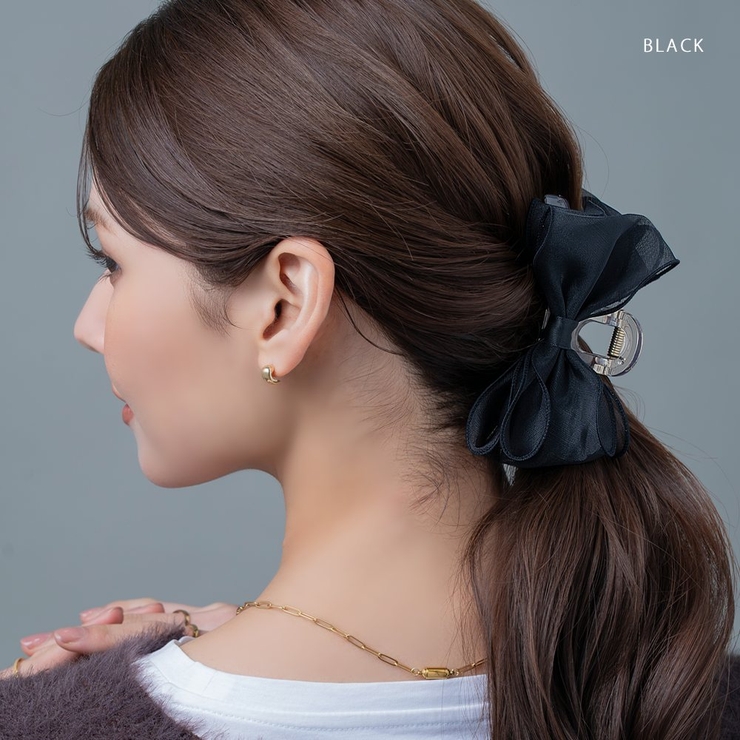 バンスクリップ ヘアクリップ リボン | CREAM-DOT | 詳細画像8 