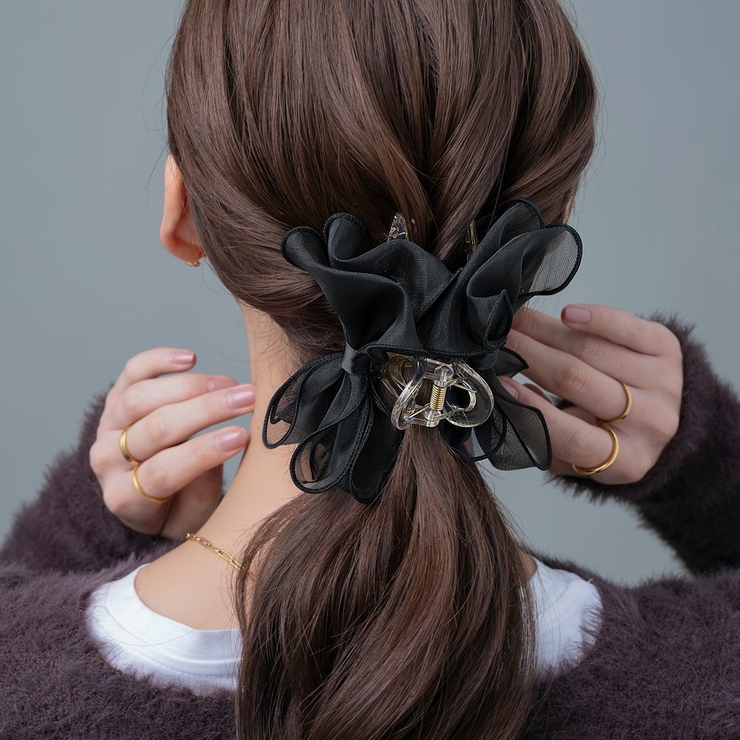 バンスクリップ ヘアクリップ リボン | CREAM-DOT | 詳細画像9 