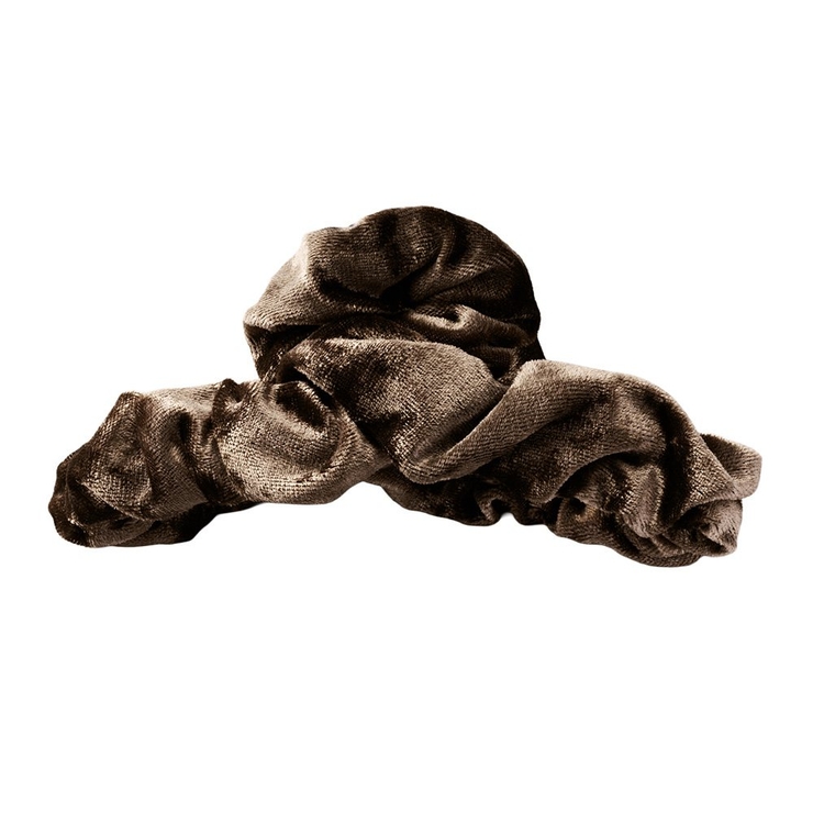 ブラウン | バンスクリップ ヘアクリップ ベロア | CREAM-DOT