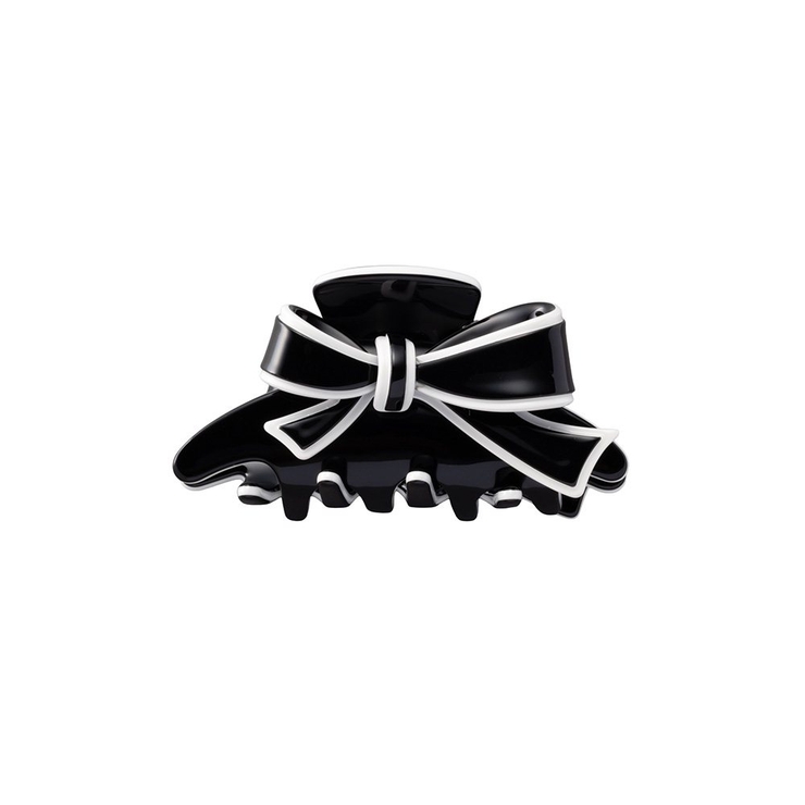 ブラック | バンスクリップ ヘアクリップ リボン | CREAM-DOT