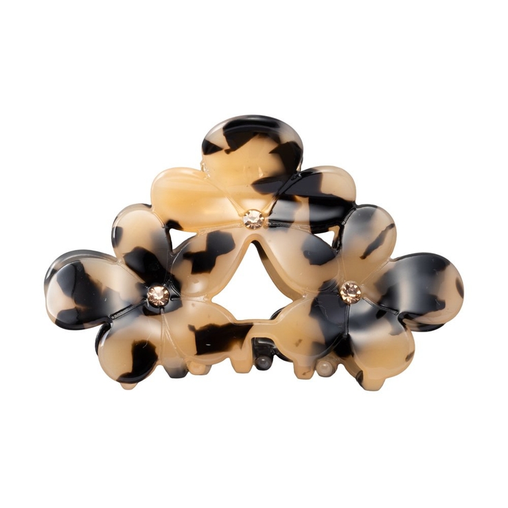 B：ベージュ | バンスクリップ ヘアクリップ フラワー | CREAM-DOT