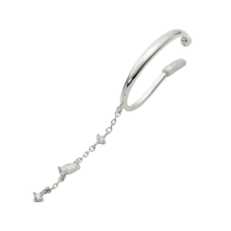 A：シルバー | 金属アレルギー対応 イヤーカフ ニッケルフリー | CREAM-DOT