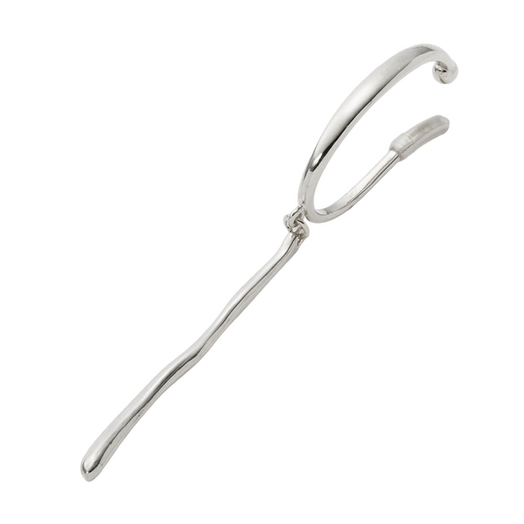 C：シルバー | 金属アレルギー対応 イヤーカフ ニッケルフリー | CREAM-DOT