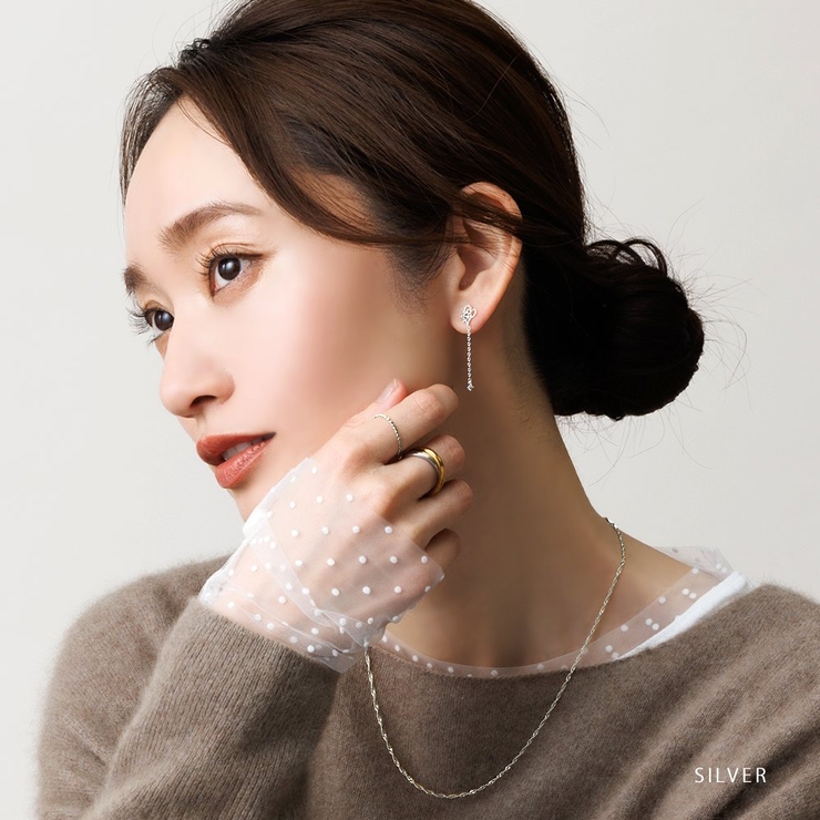 金属アレルギー対応 穴不要 ピアス見え | CREAM-DOT | 詳細画像10 