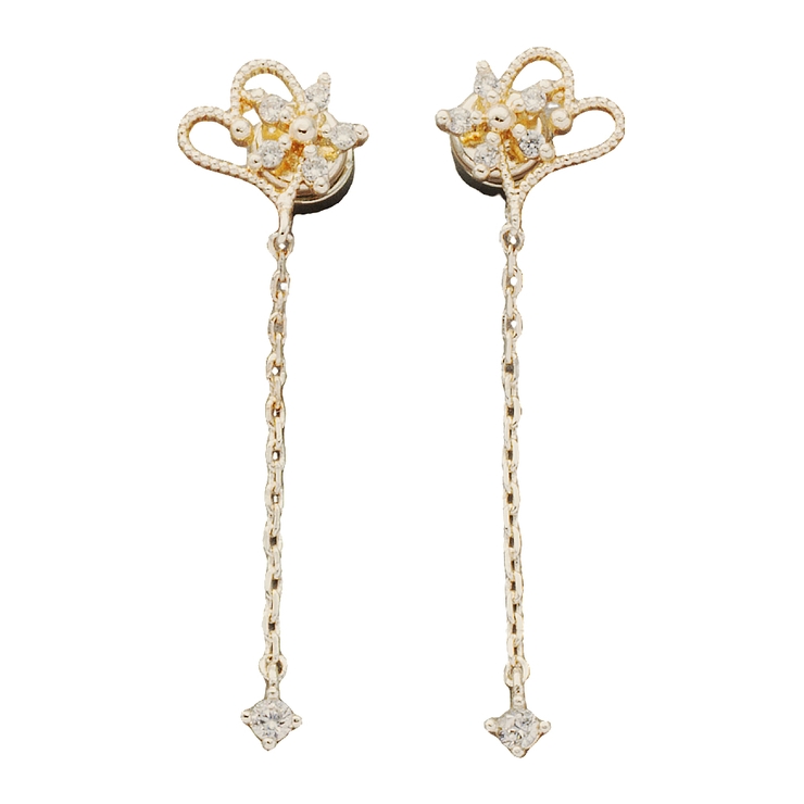 ゴールド | 金属アレルギー対応 穴不要 ピアス見え | CREAM-DOT