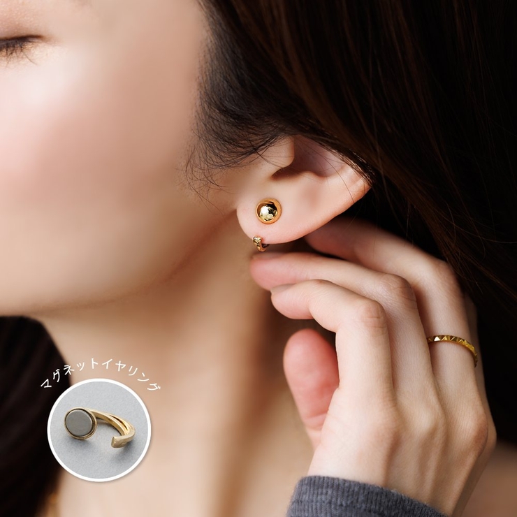 金属アレルギー対応 穴不要 ピアス見え | CREAM-DOT | 詳細画像1 