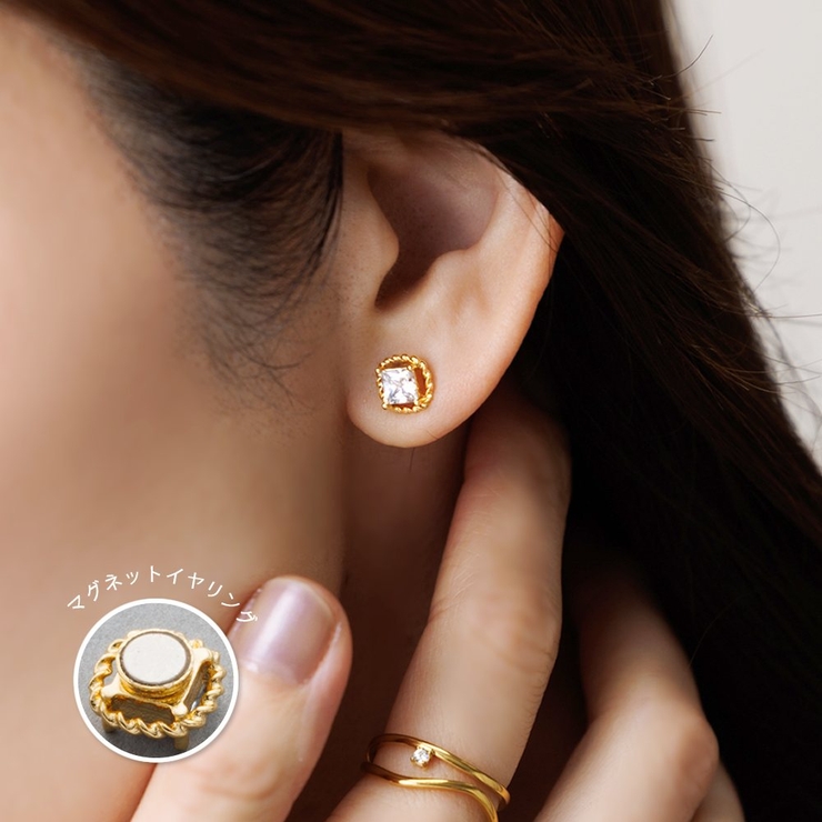金属アレルギー対応 穴不要 ピアス見え | CREAM-DOT | 詳細画像1 