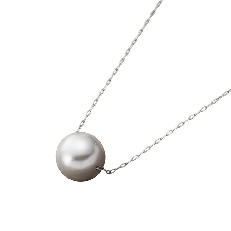 シルバー：グレー | サージカルステンレス 金属アレルギー対応 ネックレス | CREAM-DOT