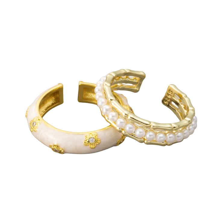 ゴールド | 金属アレルギー対応 2点セット リング | CREAM-DOT