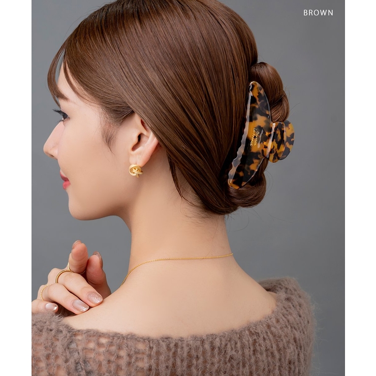 バンスクリップ ヘアクリップ べっ甲風 | CREAM-DOT | 詳細画像8 