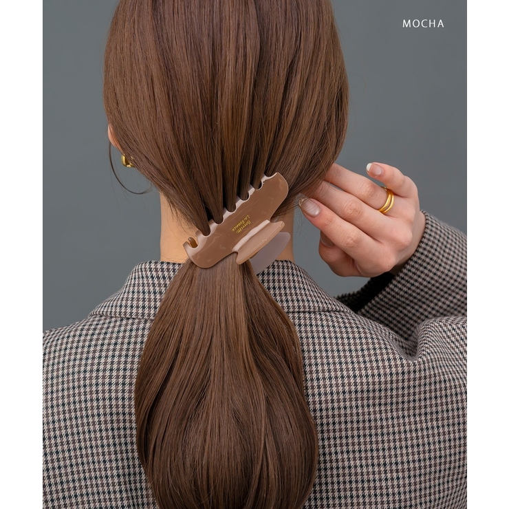 バンスクリップ ヘアクリップ べっ甲風 | CREAM-DOT | 詳細画像12 