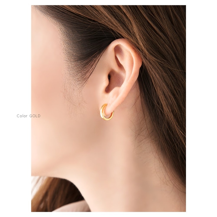 イヤリング 18kコーティング ノンホールピアス | CREAM-DOT | 詳細画像6 
