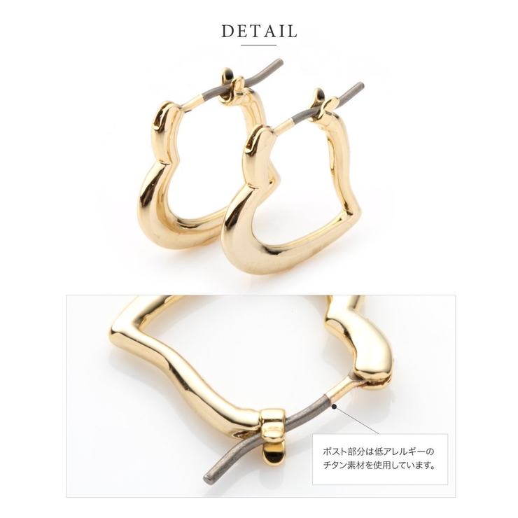 ピアス フープピアス 18kコーティング | CREAM-DOT | 詳細画像4 