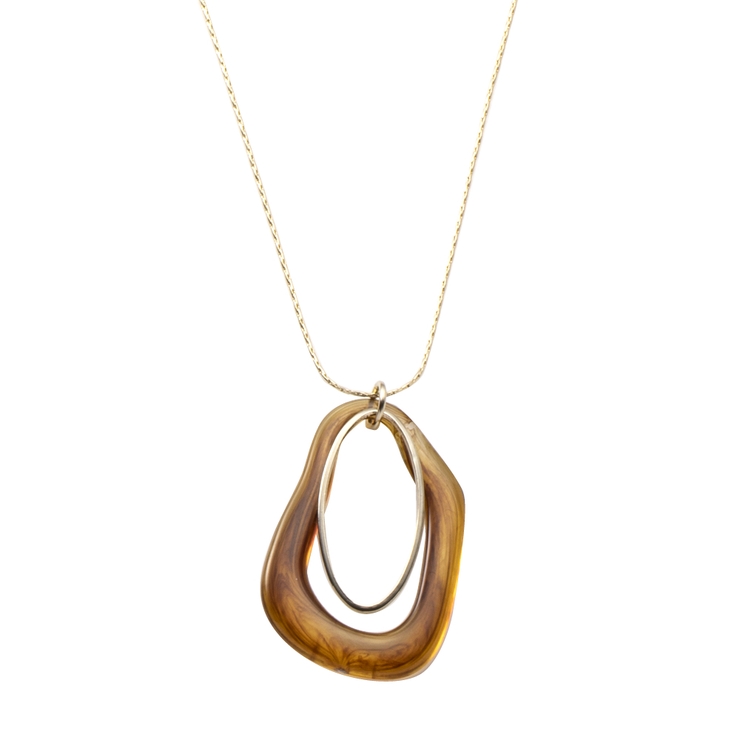 ブラウン | ネックレス ロングネックレス オーバル | CREAM-DOT