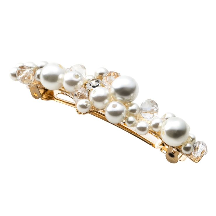 ゴールド | バレッタ ヘアクリップ ヘアアクセサリー | CREAM-DOT