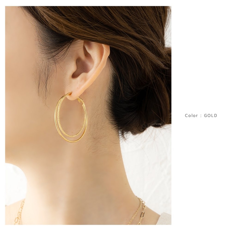 ピアス フープピアス 大ぶりピアス[品番：CRMA0007816]｜CREAM