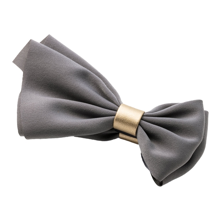 グレー | バナナクリップ しっかり留まる リボン | CREAM-DOT