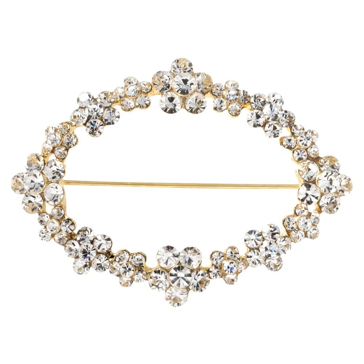 B：ゴールド | 選べる2サイズ ブローチ フォーマル | CREAM-DOT