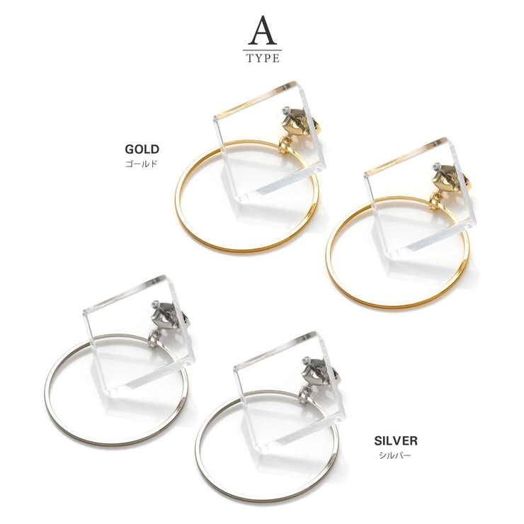 ピアス 18kコーティング チタンポスト | CREAM-DOT | 詳細画像4 