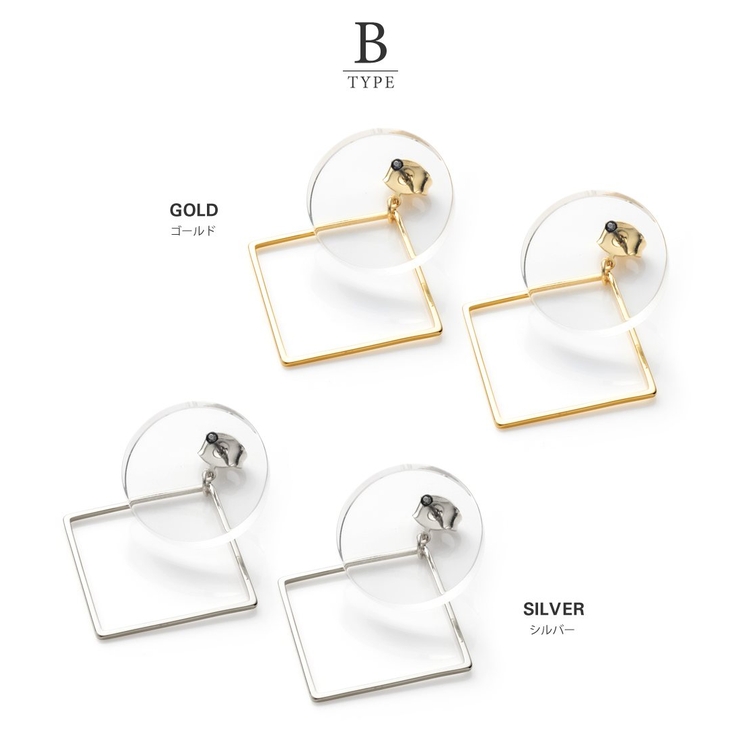 ピアス 18kコーティング チタンポスト | CREAM-DOT | 詳細画像5 