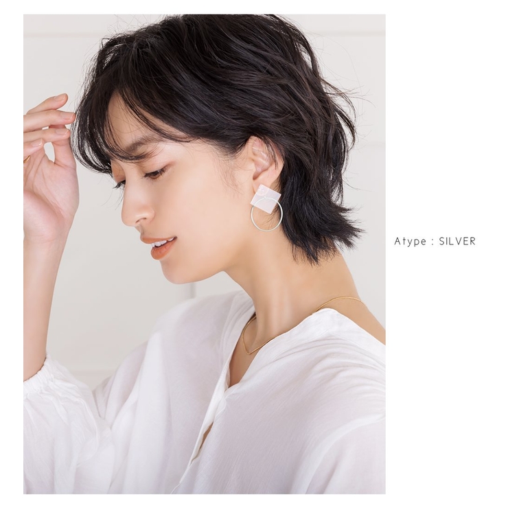 ピアス 18kコーティング チタンポスト | CREAM-DOT | 詳細画像10 